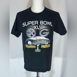 NFL Team Apparel Green Bay Packers Pittsburgh Steelers Super Bowl XLV T-Shirt